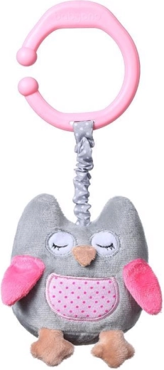 BabyOno juguete colgante vibratorio búho Sofia rosa