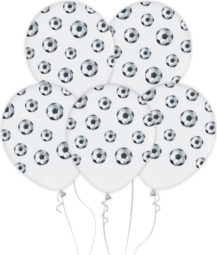 Globos de fútbol 30 cm, 5 uds