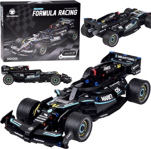 Kit de construcción técnico de coche de carreras de Fórmula 1 con propulsión de retroceso (pull-back), 268 piezas