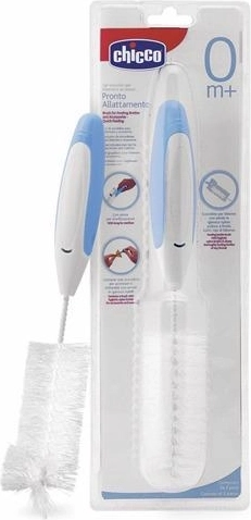 Cepillo Chicco para biberones y chupetes con pinzas