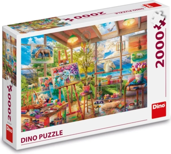 Impresionante motivo de un estudio de pintura