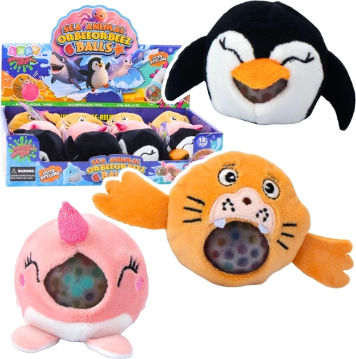 Juguete de peluche antiestrés con bolitas de gel – animalito de 6 cm