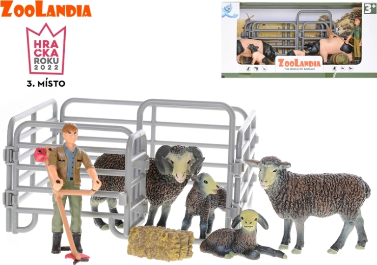 Zoolandia animales de granja con crías y accesorios – set de cerdos u ovejas