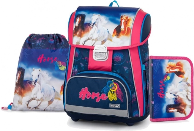 Set escolar de 3 piezas Oxybag con motivo de Caballo