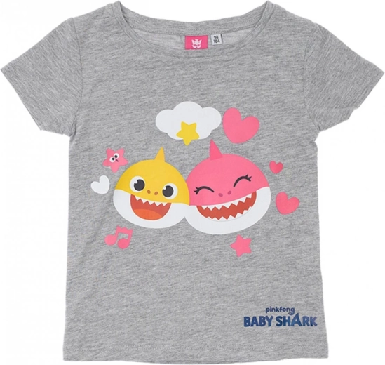 Camiseta infantil Baby Shark gris
