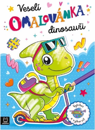 Libro para colorear Dinosaurios divertidos, arranca y colorea - 1 pieza