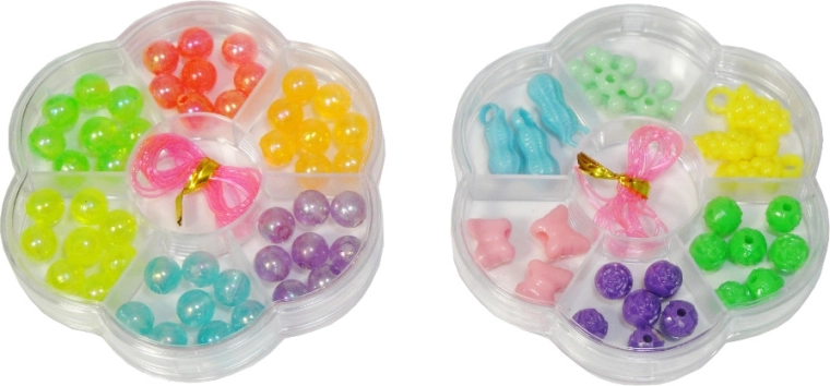 cuentas de colores para niños – set de 2 cajitas