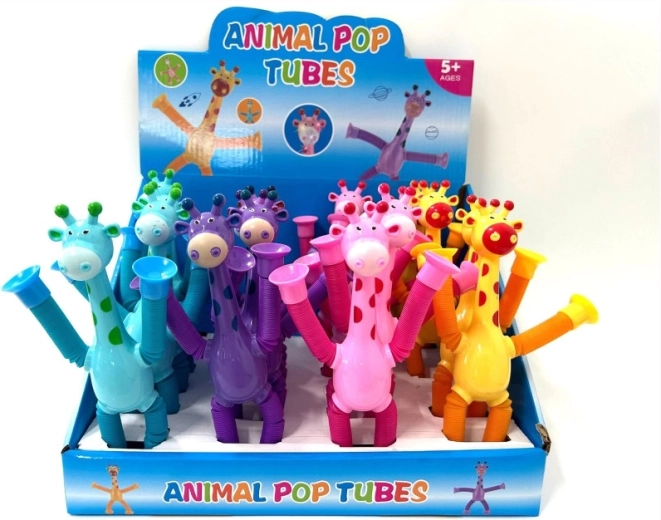 Jirafa fidget antiestrés con extremidades estirables y ventosas - 1 pieza
