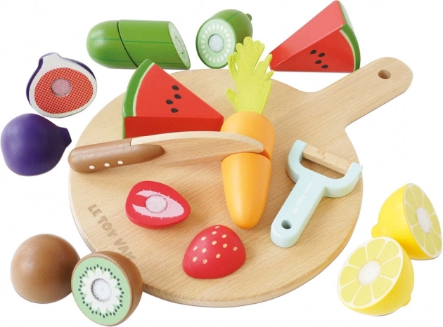 Le Toy Van fruta y verdura para cortar con tabla