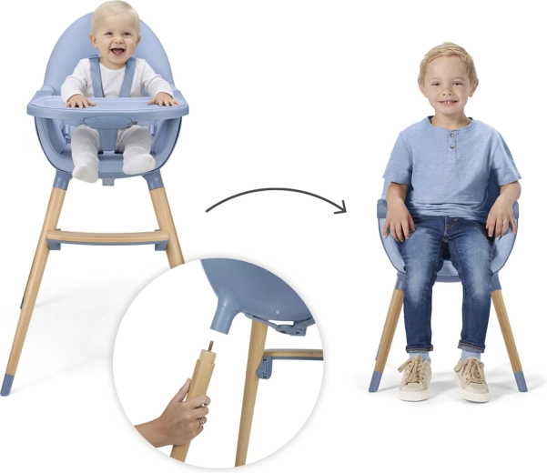 2 en 1: trona alta y silla baja para jugar