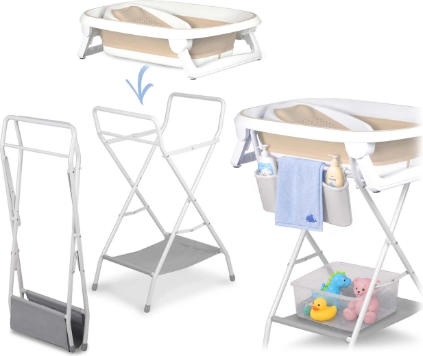 Soporte plegable para un baño cómodo