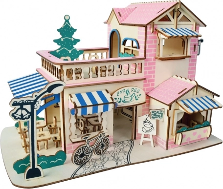 Woodcraft rompecabezas 3D de madera cafetería