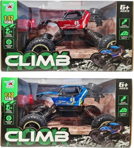Coche RC todoterreno con mando a distancia y batería recargable