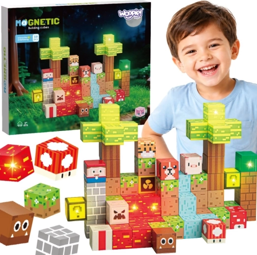 Bloques de construcción magnéticos Woopie bosque 75 uds