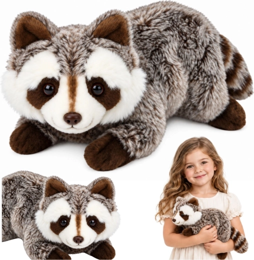 Mapache de peluche para abrazar, 41 cm