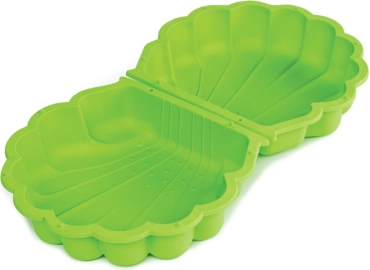 Arenero con forma de concha con tapa – verde