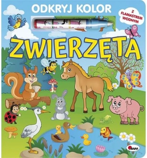 Descubre los colores: Animales – libro para colorear con agua reutilizable