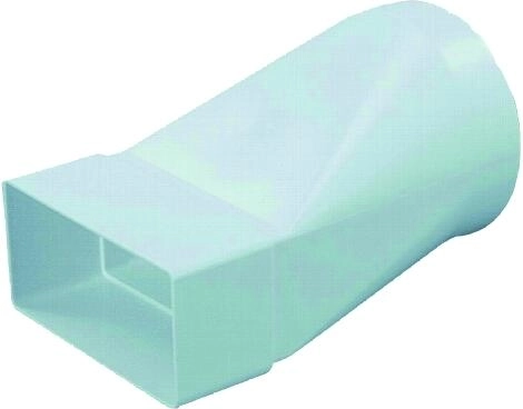 Pieza de transición 104/110 × 55 mm para conducto de ventilación redondo y plano
