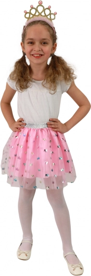 Falda tutu infantil de princesa con diadema