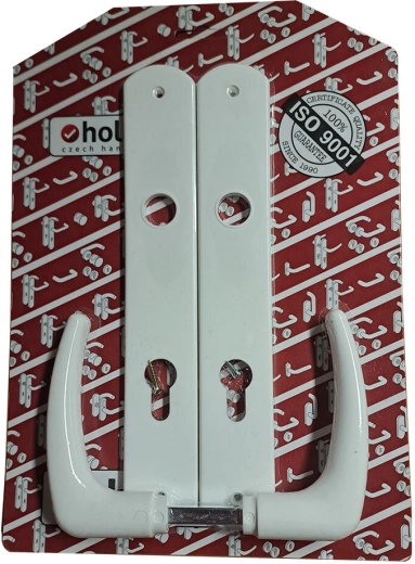 Manilla Klasik con placa XXL 90 mm PZ plástico blanca