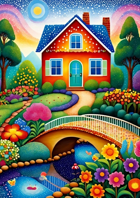 Enjoy Puzzle casa colorida – 1000 piezas
