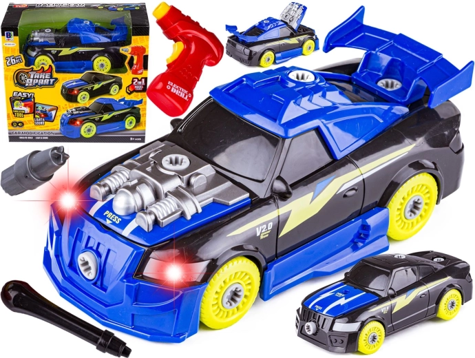 Coche deportivo BMW desmontable con taladro infantil - 1 unidad
