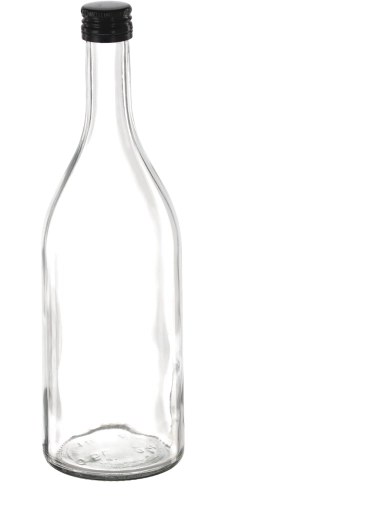 Botella BDR 500 ml con cierre de rosca fi 25 (8 uds)