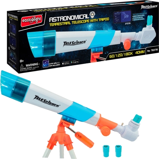 Telescopio astronómico Eastcolight de 50 mm con trípode metálico y aplicación Star Walk 2