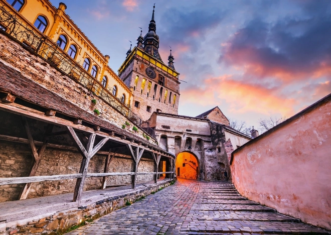 Puzzle Torre del Reloj Sighișoara Rumanía 1000 piezas