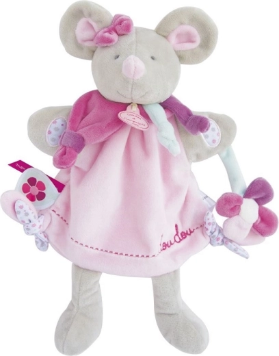 Doudou marioneta de peluche ratón 28 cm