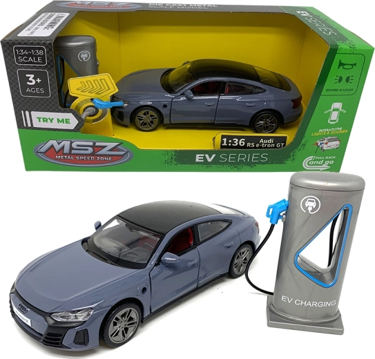 Modelo metálico de coche 1:36 Audi e-tron GT con luces y sonidos