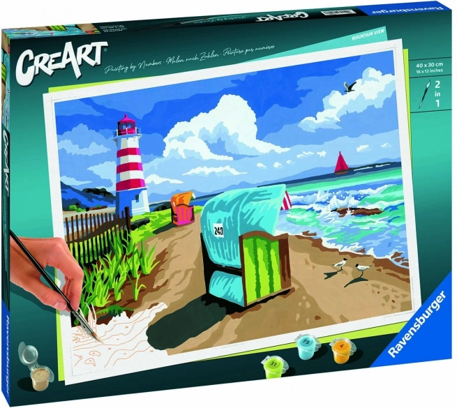 CreArt vacaciones junto al mar Báltico – pintura por números (serie premium B)