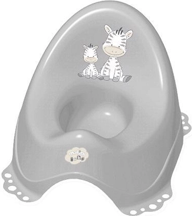 Orinal antideslizante Maltex con música Zebra gris
