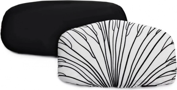 Cojín para trona infantil Enock en blanco y negro