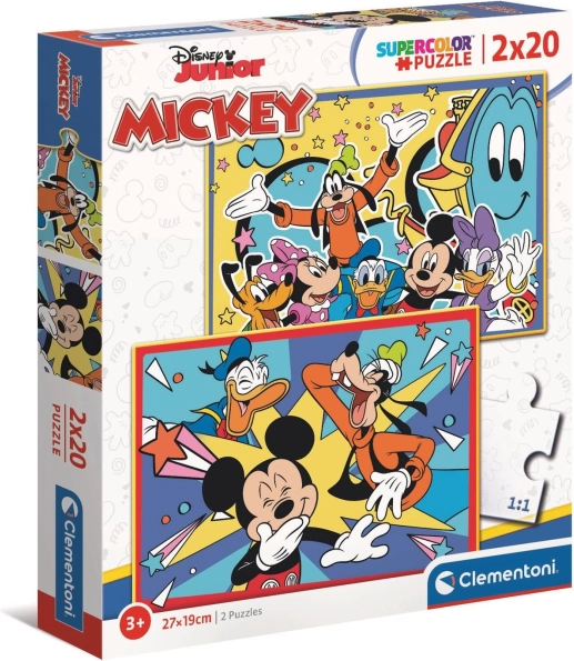 Puzzle Clementoni Mickey y amigos 2x20 piezas