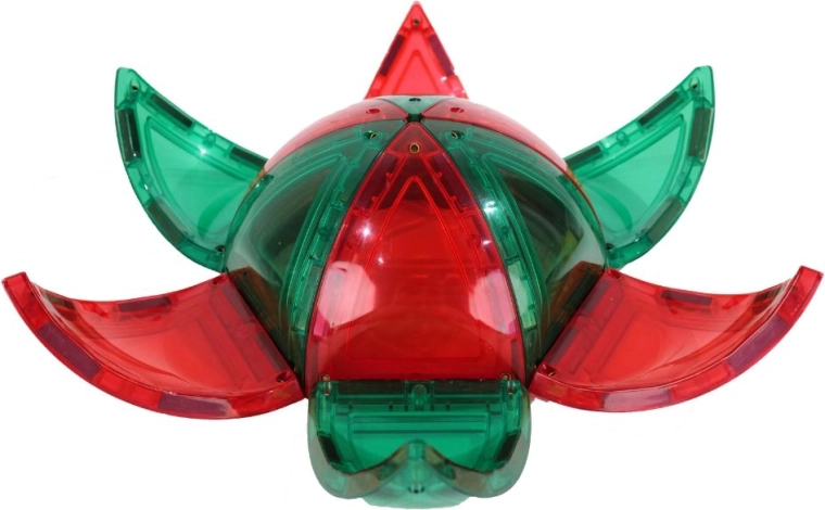 Cleverclixx set de construcción magnético Curved dome pack intense (47 piezas)