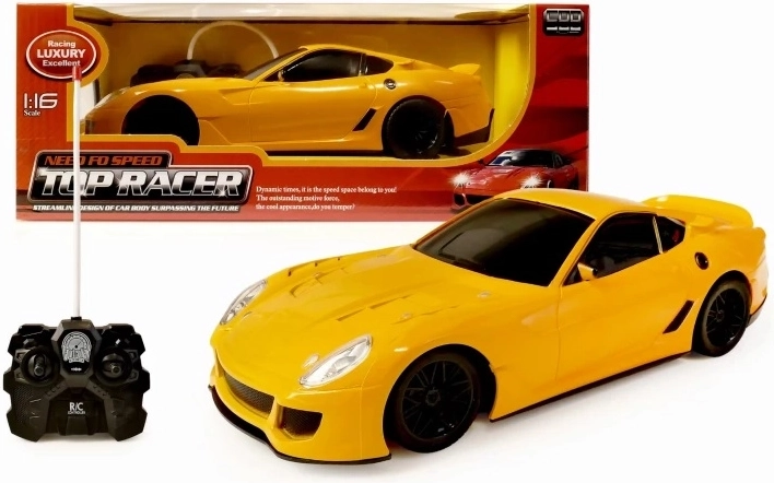 Coche teledirigido Top Racer amarillo