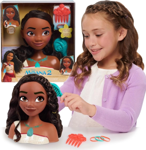 Cabeza para peinar DISNEY PRINCESS MOANA – muñeca para peinados con accesorios