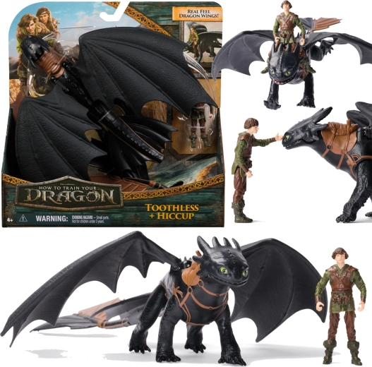 Figura de outlet Dragones: Szczerbatek con alas móviles, 33 cm – falta la figura del jinete