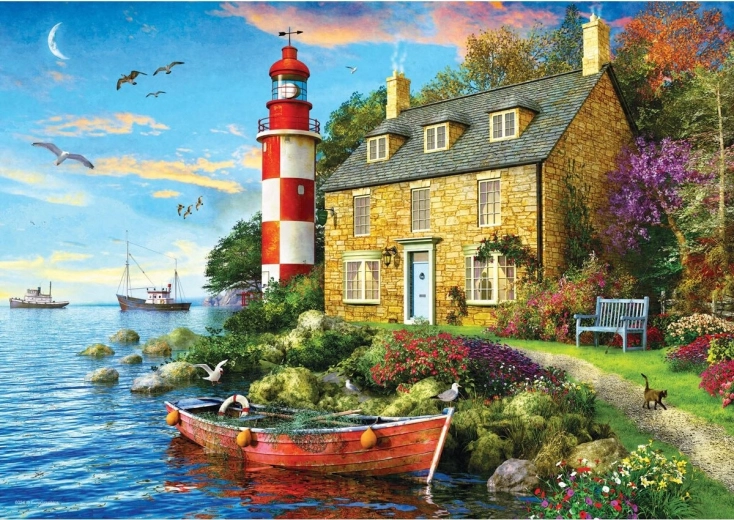 Puzzle Cabaña junto al faro 104 piezas