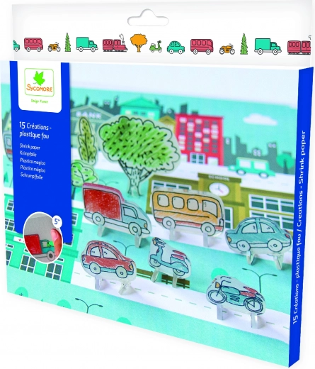 Pockets película termorretráctil – medios de transporte, set creativo