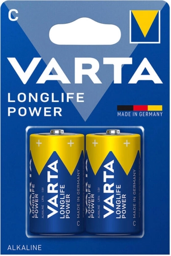 Pilas alcalinas C (LR14) Varta Longlife Power, 2 uds.
