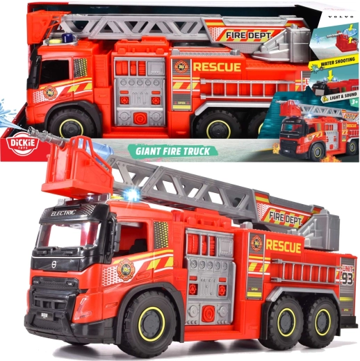 Camión de bomberos Volvo SOS grande de Dickie Toys, 57 cm