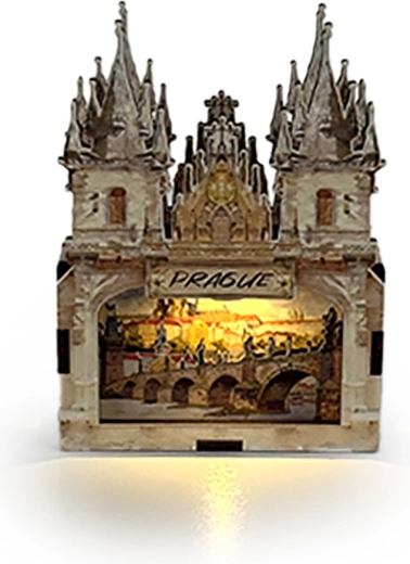 2Kids Toys imán de madera 3D Praga – Hradčany y el Puente de Carlos - 1 pieza