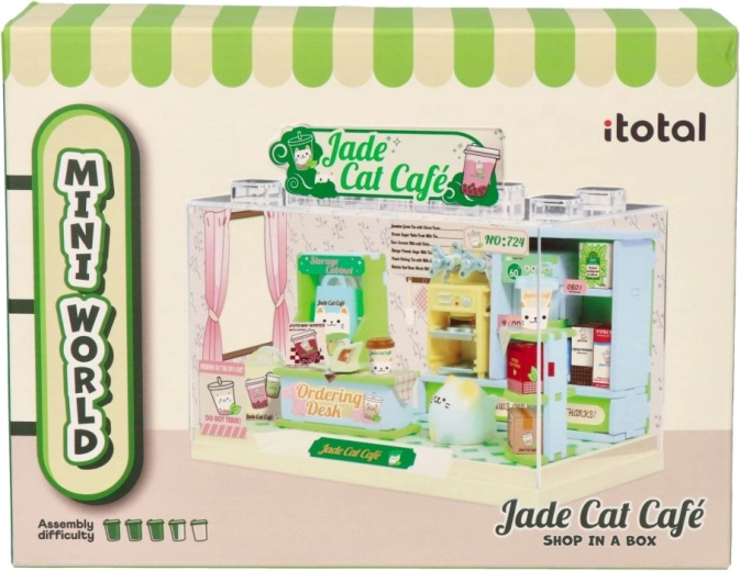 i-Total mini mundo DIY de cafetería de gatitos