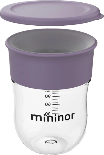 Vaso de entrenamiento Mininor 360° 220 ml lilac flower