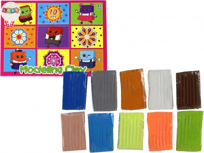 Set artístico Plastilina / pasta de modelar 10 colores