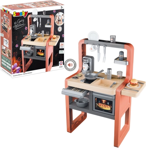 Cocina infantil electrónica con accesorios 24 piezas