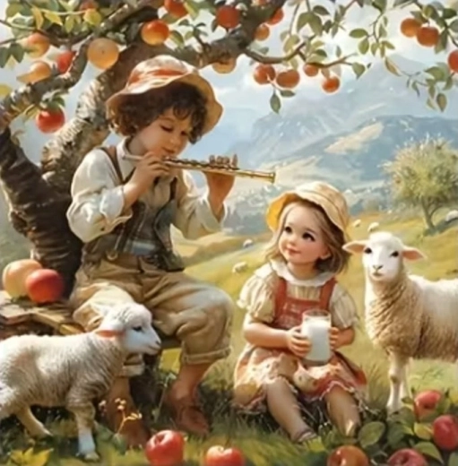 Norimpex Pintura por números Pastor bajo el árbol 40 × 50 cm