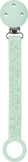 Nattou clip de silicona para chupete con estampado, verde menta